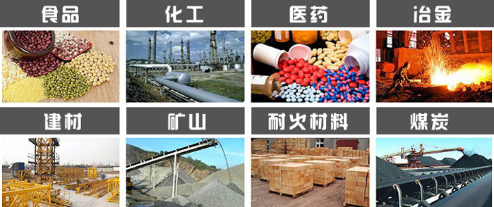 直徑1000型振動(dòng)篩使用的行業(yè):食品，化工，醫(yī)藥，冶金，建材，礦山，耐火材料，煤炭等行業(yè)。