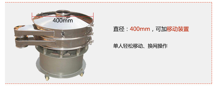 效率高：效率高，設(shè)計(jì)精巧耐用，任何分類(lèi)，粘液均可的篩分。操作簡(jiǎn)單：換網(wǎng)容易，操作簡(jiǎn)單，清洗方便。網(wǎng)孔不堵塞：網(wǎng)孔不堵塞，粉末不飛揚(yáng)，可篩至400目或0.028mm，連續(xù)作業(yè)：雜質(zhì)，粗料自動(dòng)排出，可以連續(xù)作業(yè)。