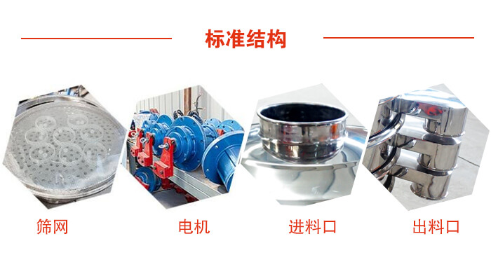 標準篩，篩網(wǎng)，電機，進料口，出料口